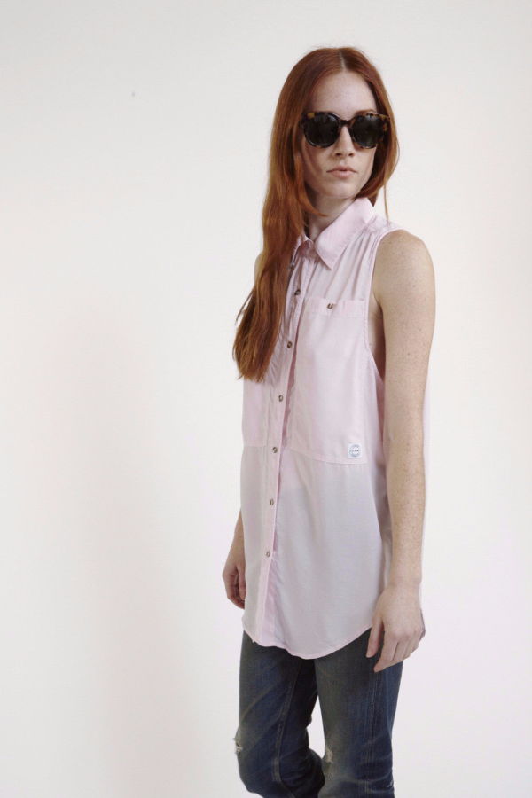 L.F.Markey Oscar Silk Workshirt - Light Pink