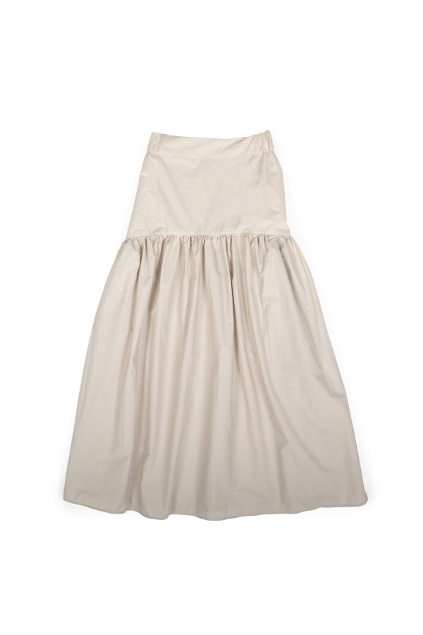 LWN Talis Typewriter Poplin Skirt - Sand