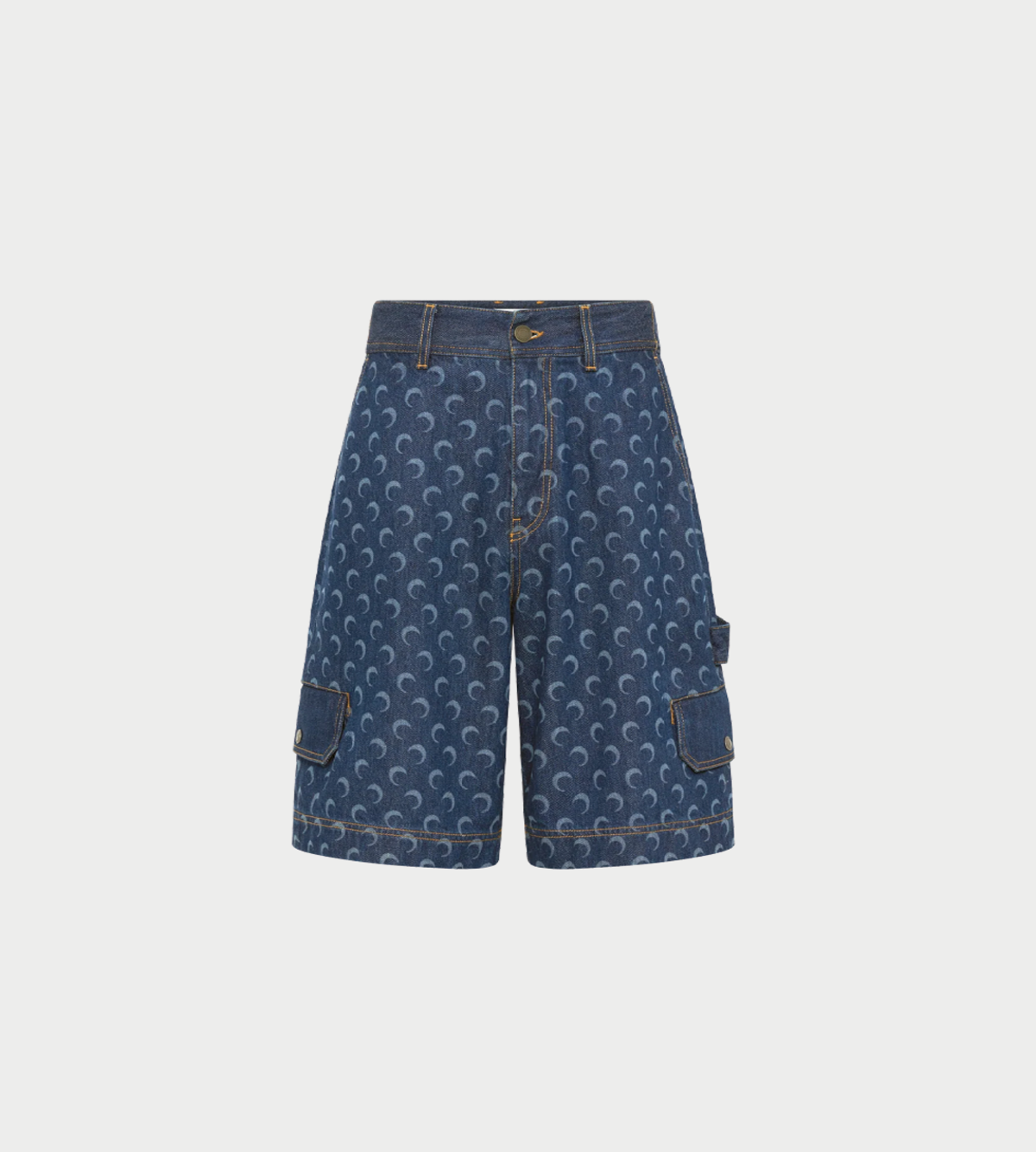 MARINE SERRE Denim Bermuda With Pockets - Image 1 of 8