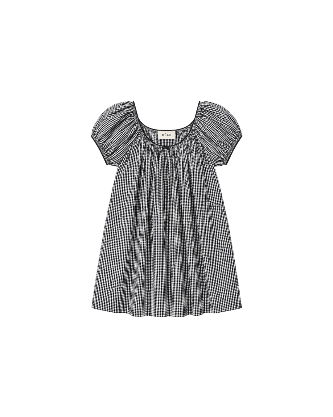 doen black gingham dress DEN Julia 06/04/2026