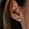 Zofia Day Diamond Trim Butterfly Studs - Yellow Gold - Thumbnail 2