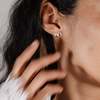 Zofia Day Diamond Trim Butterfly Studs - Yellow Gold - Thumbnail 3