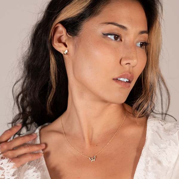 Zofia Day Petite Butterfly Necklace - Gold