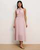 Veronica Beard Mackey Seersucker Halter Midi Dress - Thumbnail 1