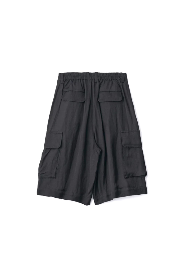 ssstein Linen Bright Twill Cargo Shorts - Black