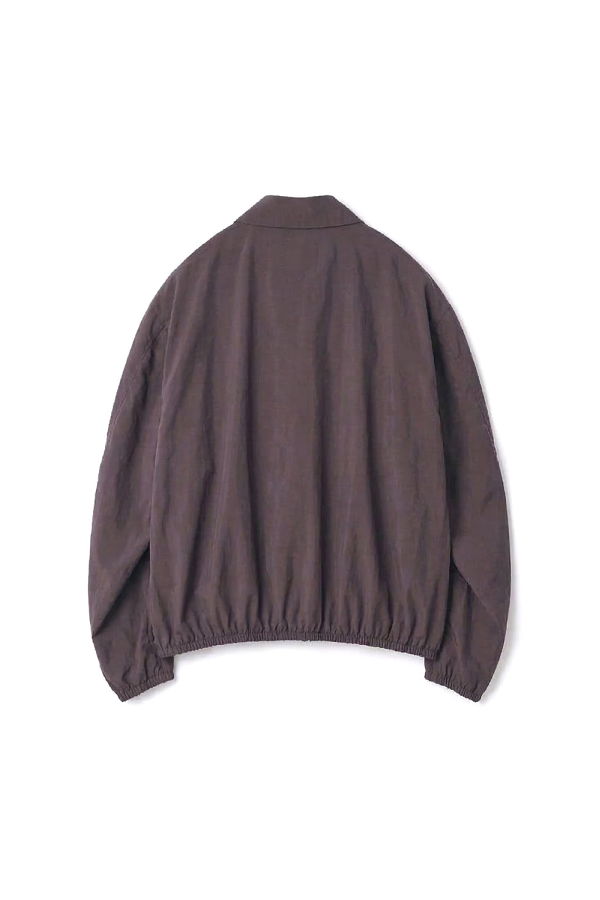 ssstein Silk Nylon Collared Zip Jacket - Charcoal Brown