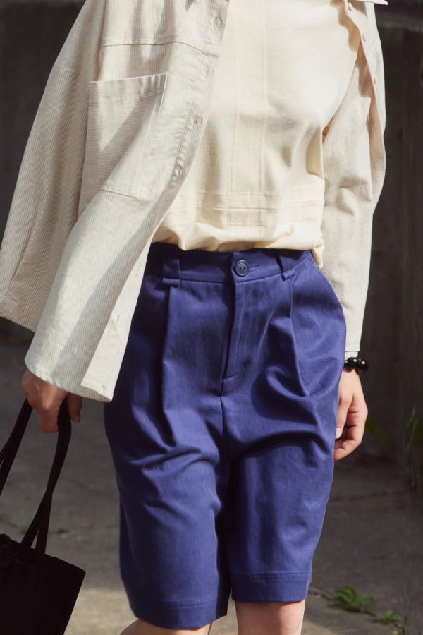 Eve Gravel Jake Pleated Bermuda Short