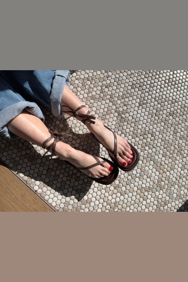 INTENTIONALLY __________. Limes Sandal - Chocolate
