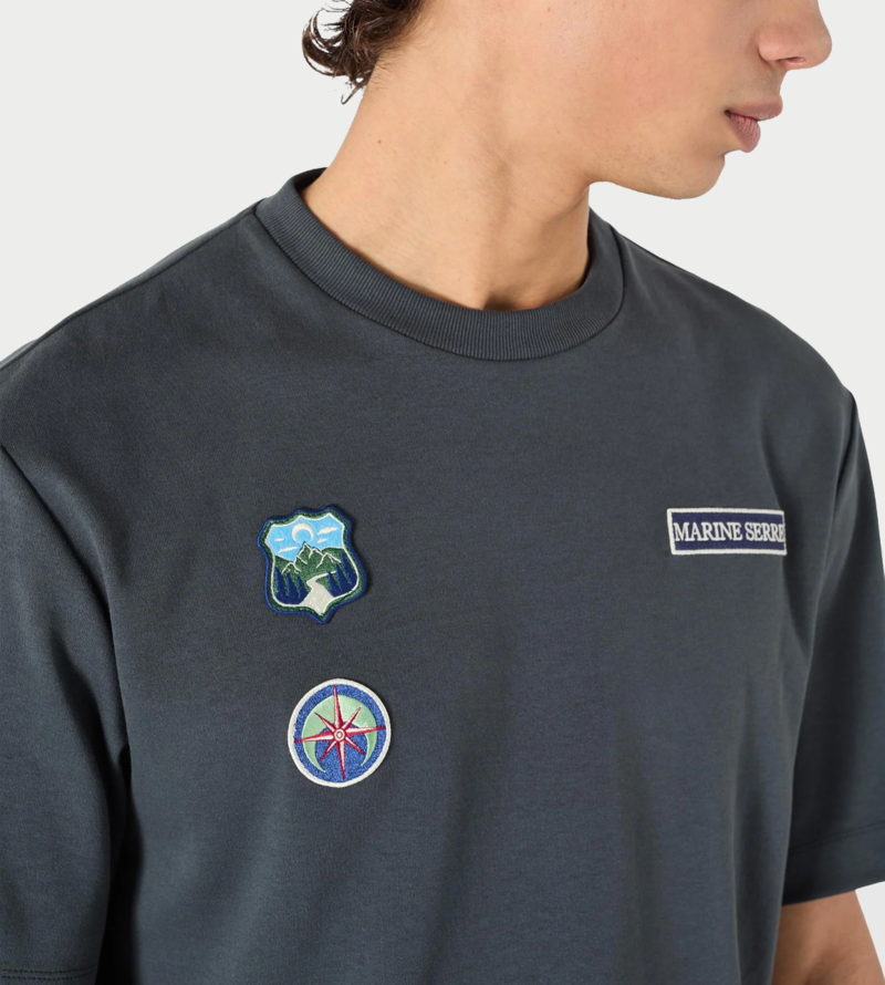 MARINE SERRE Scout Patches Crewneck T-Shirt