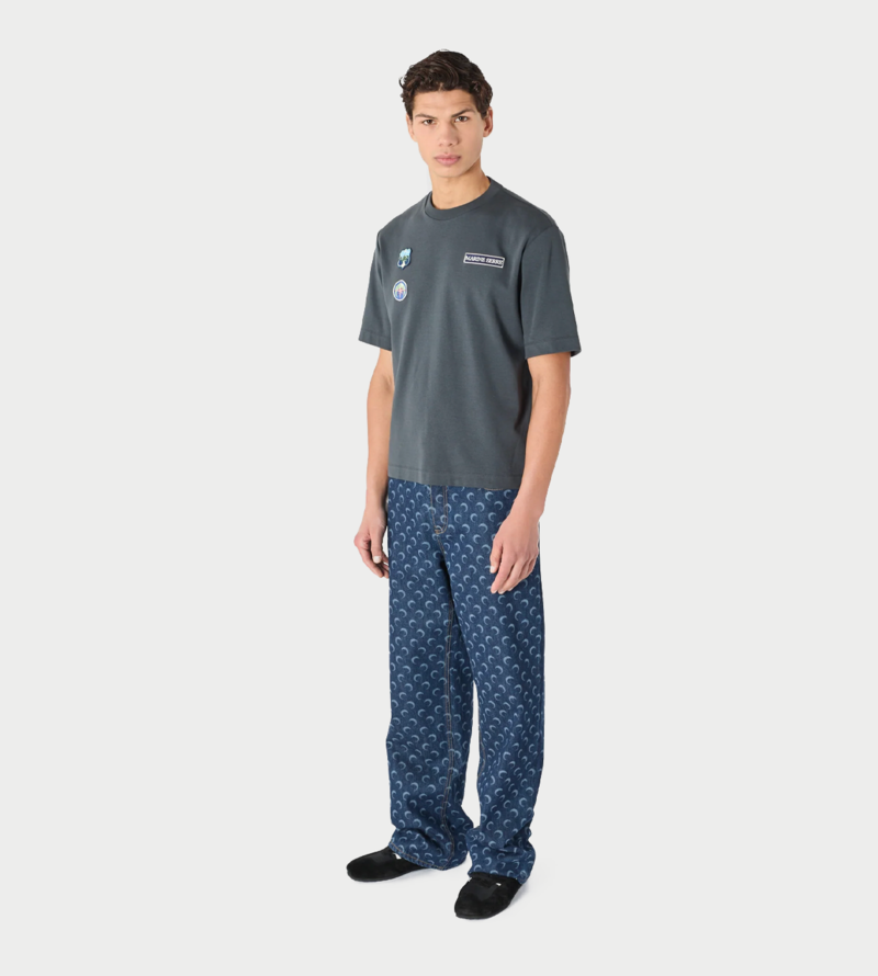 MARINE SERRE Scout Patches Crewneck T-Shirt