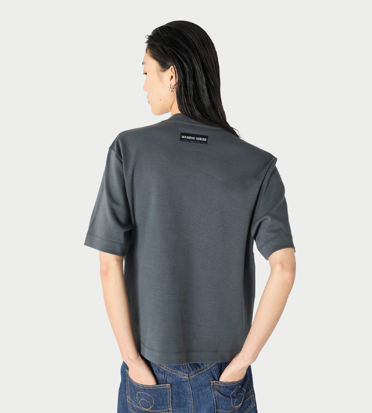 MARINE SERRE Scout Patches Crewneck T-Shirt - Image 8 of 8