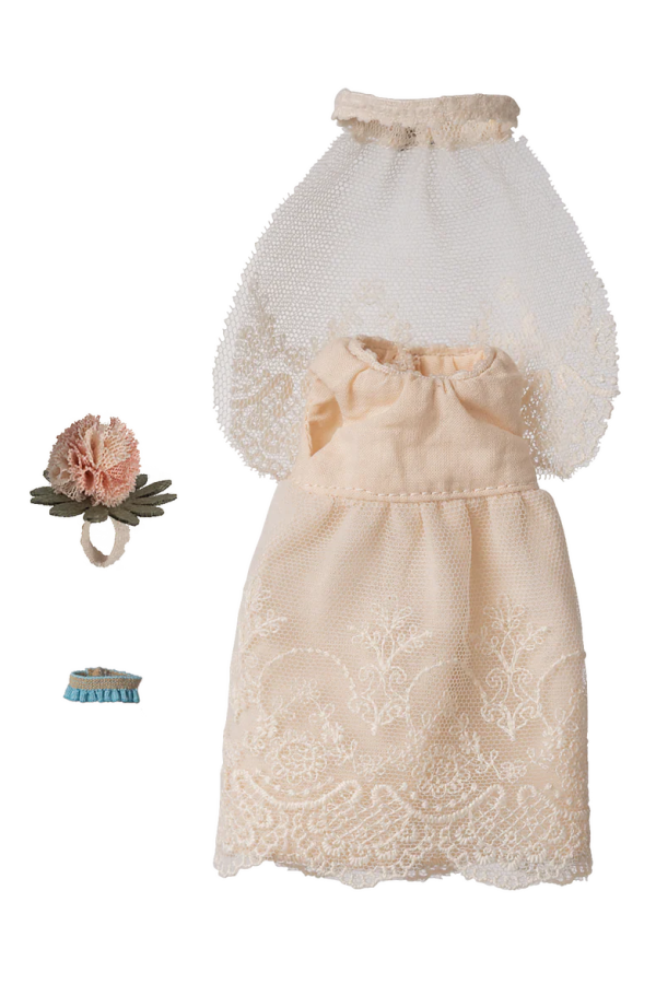KIDS Maileg Wedding Dress, Mum Mouse Outfit