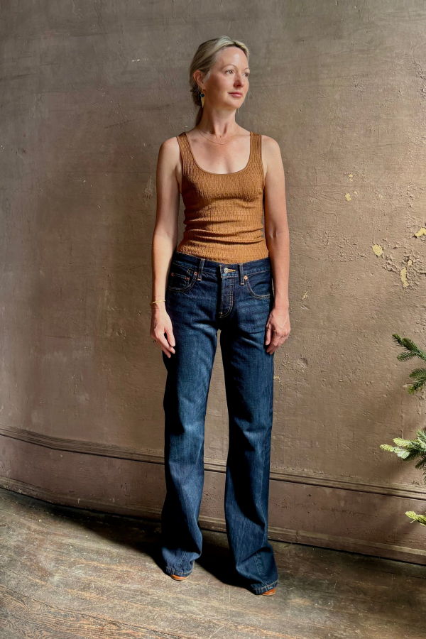 RE/DONE Twisted Mid Rise Bootcut Jeans