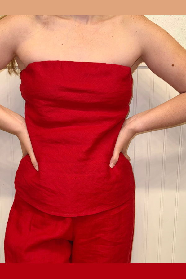 Donni. The Linen Tube Top