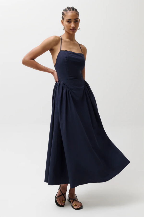 Pistola Sadee Open Back Dress - Navy
