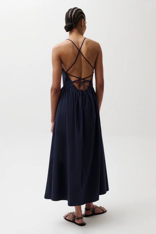 Pistola Sadee Open Back Dress - Navy