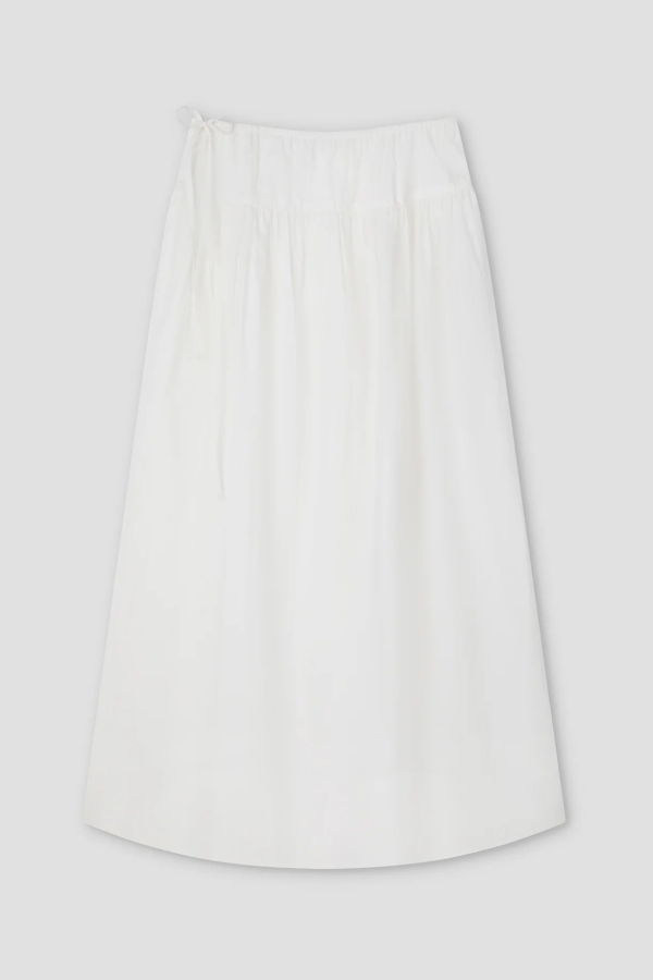 Deiji Studios Maxi Skirt - White Texture
