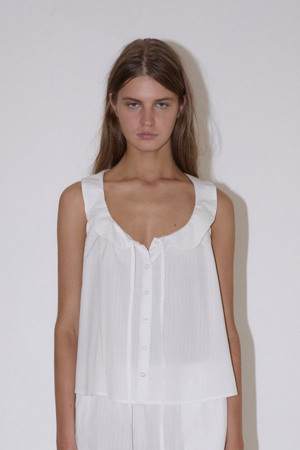 Deiji Studios Round Collar Set - White Texture