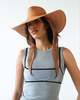 Clyde Caro Hat with Neck Shade - Umber Brown - Thumbnail 1