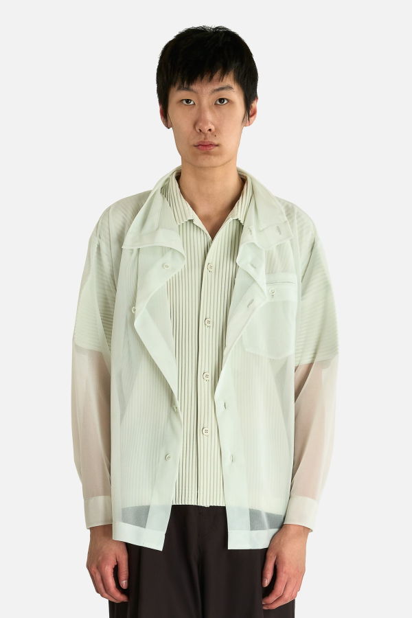 HOMME PLISSE ISSEY MIYAKE Crystalline Jersey Shirt - Light Green