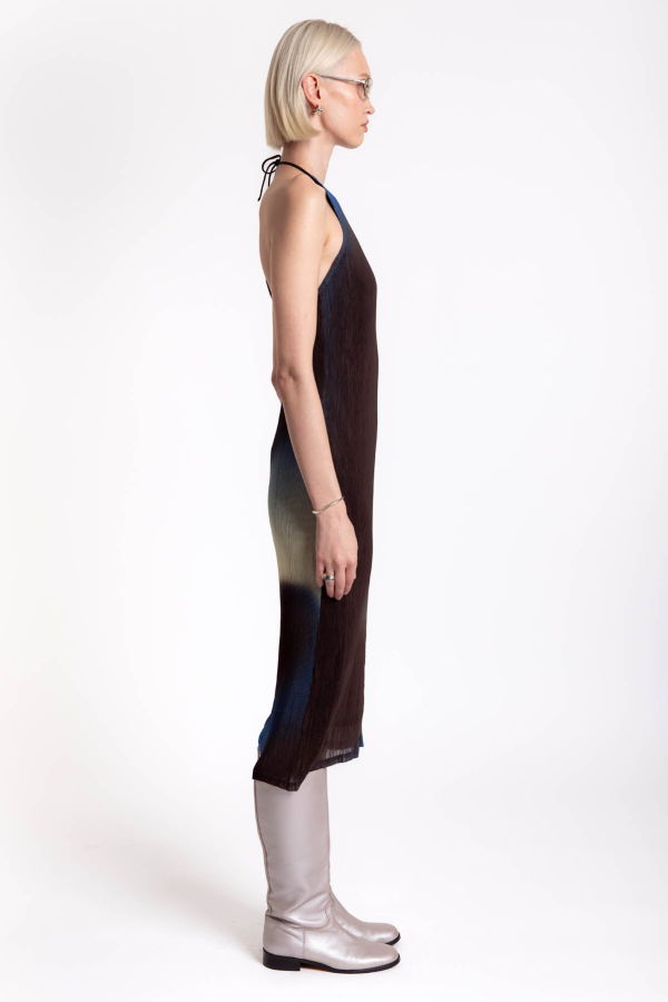 Thinking MU Glass Pleated Miriam Dress - Multicolor