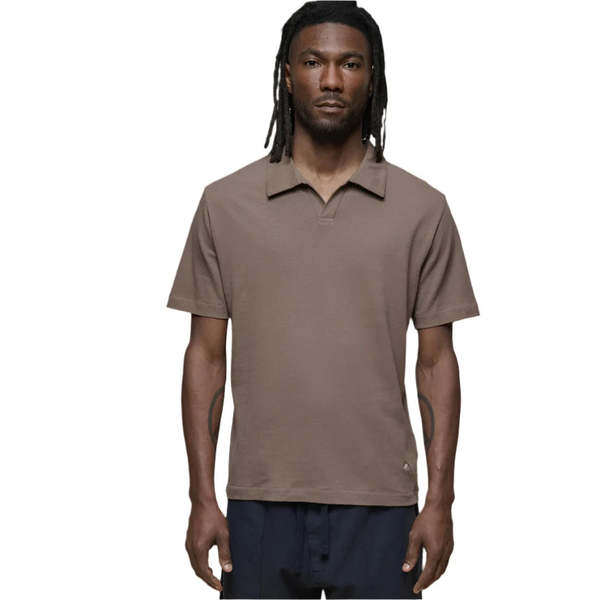 Merz b. Schwanen Linen-Cotton Relaxed Fit Short Sleeve Polo Shirt