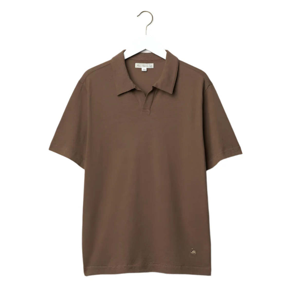 Merz b. Schwanen Linen-Cotton Relaxed Fit Short Sleeve Polo Shirt - Image 2 of 2
