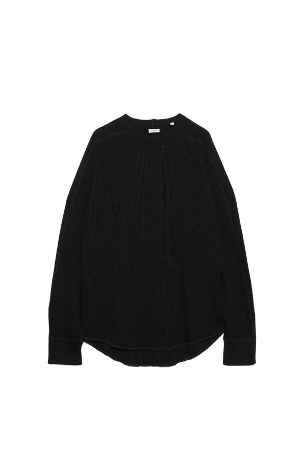 Nanamica Crew Neck Thermal Sweatshirt - Black