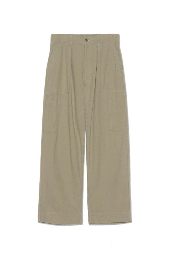 Nanamica Silk Nep Cotton Twill Deck Pants - Khaki Beige