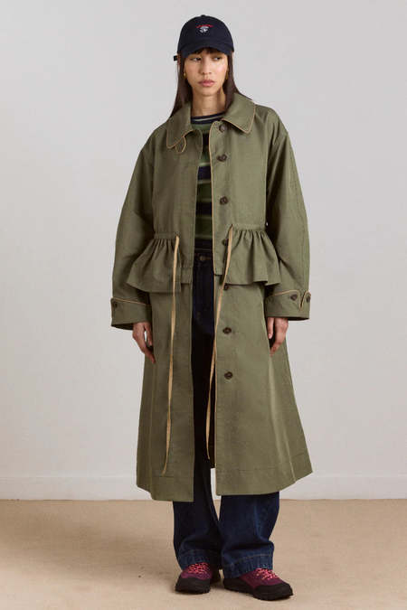 Cristaseya Cotton-Linen Oversized Trench | Garmentory