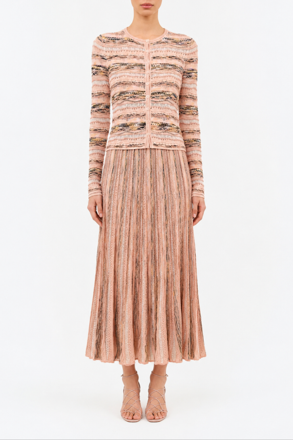 Ulla Johnson Clio Knit Midi Skirt - Hibiscus