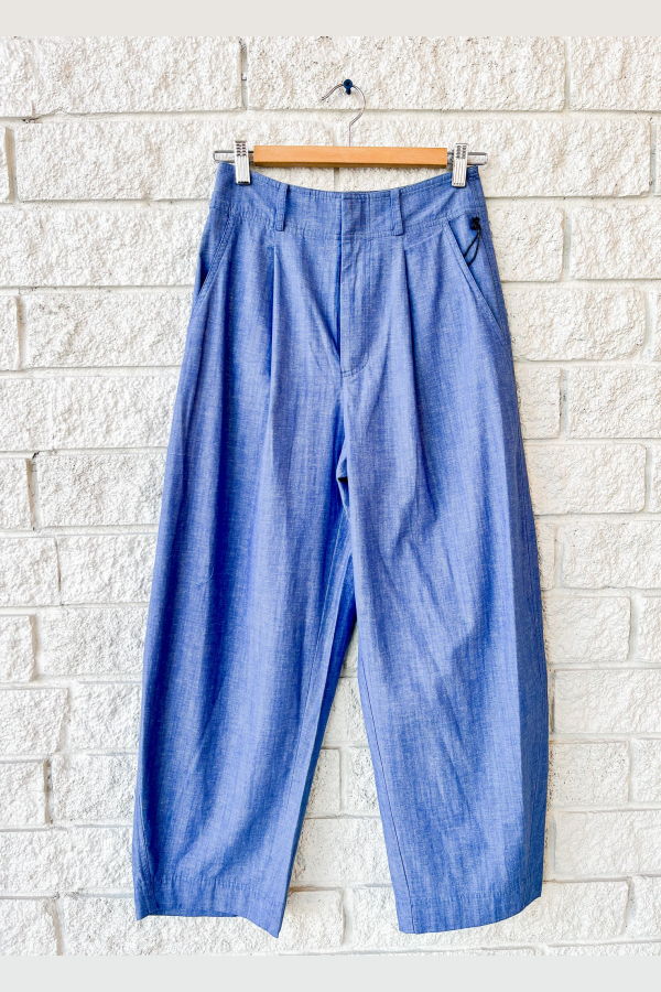 Apiece Apart Bari Crop Trouser - Chambray