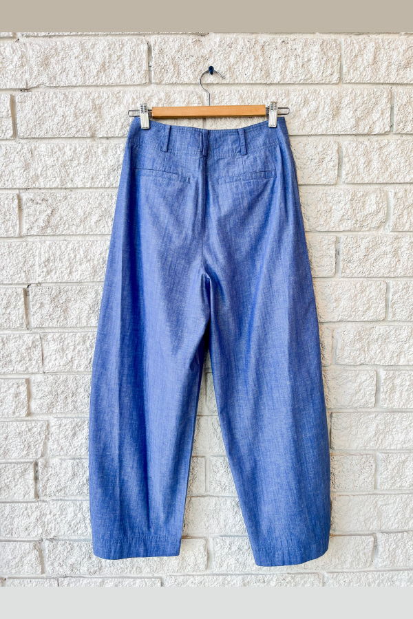 Apiece Apart Bari Crop Trouser - Chambray
