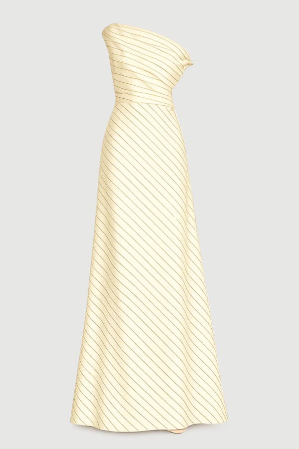 Staud Phare Maxi Dress Monday Stripe - Yellow