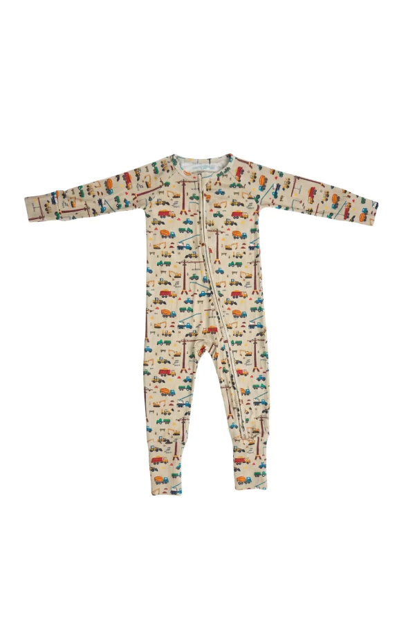 KIDS Bug + Bean Bamboo Ribbed Zip Romper
