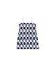 LWN Neri Slip Ikat Check Dress - Lapis - Thumbnail 1