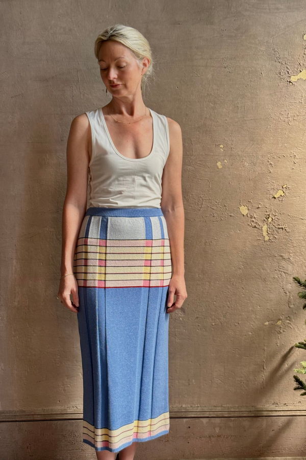 Guest in Residence Plaited Rib Skirt