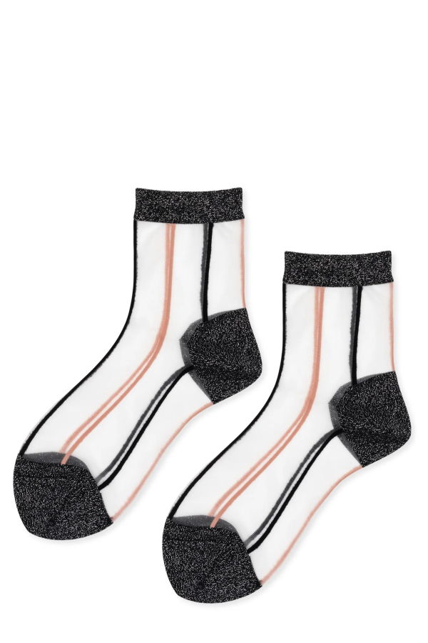 Hansel from Basel Grand Slam Sheer Short Crew Socks - Black