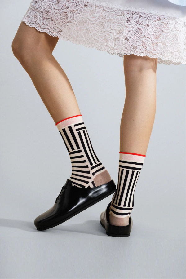 Hansel from Basel Illusion Crew Socks - Black