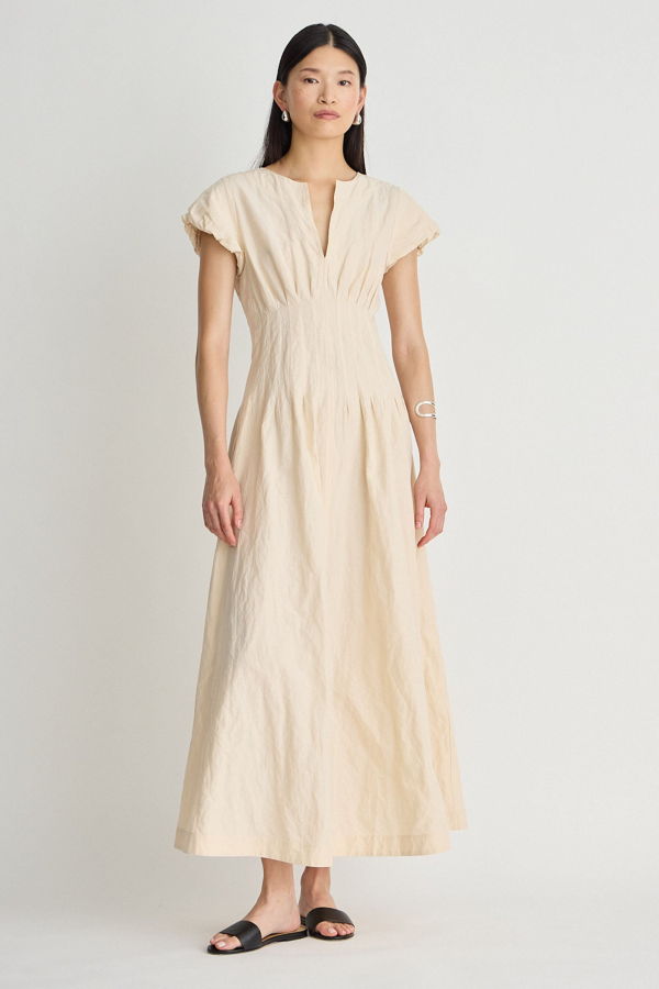 Apiece Apart Maravilla Pintuck Maxi Dress - Shell