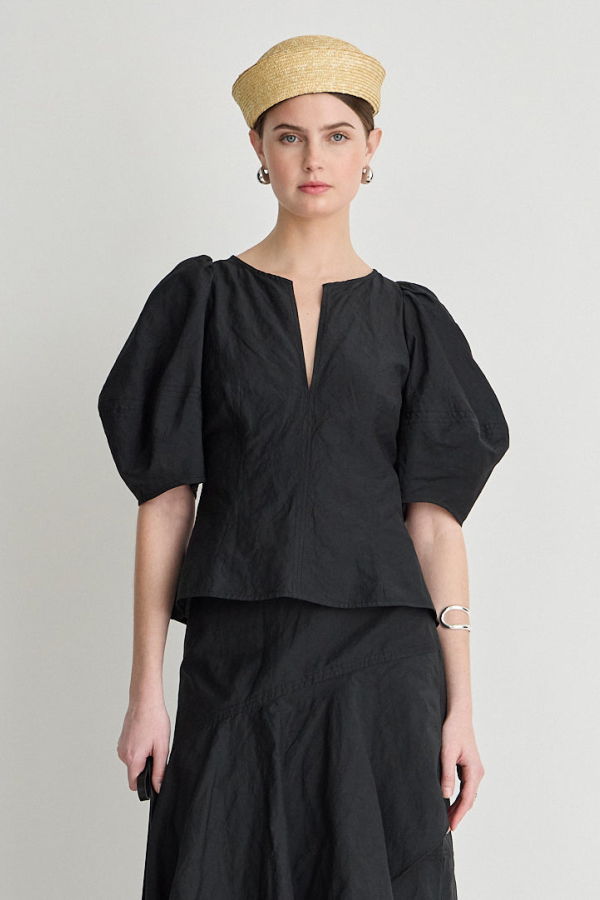 Apiece Apart Sculpted Bina Top - Black