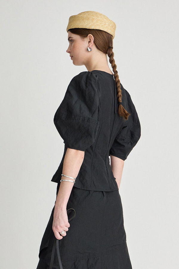 Apiece Apart Sculpted Bina Top - Black