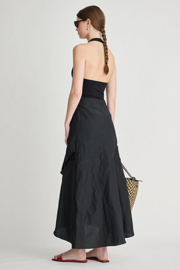 Apiece Apart Sculpted Ruffle Skirt - Black