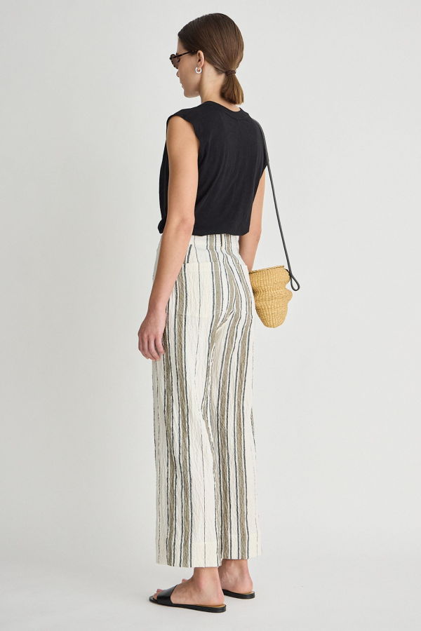 Apiece Apart Stripe Merida Pant - Affogato Stripe