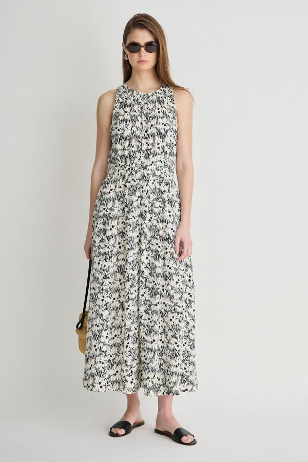 Apiece Apart Textured Bali Tank Dress - Tropical Midnight