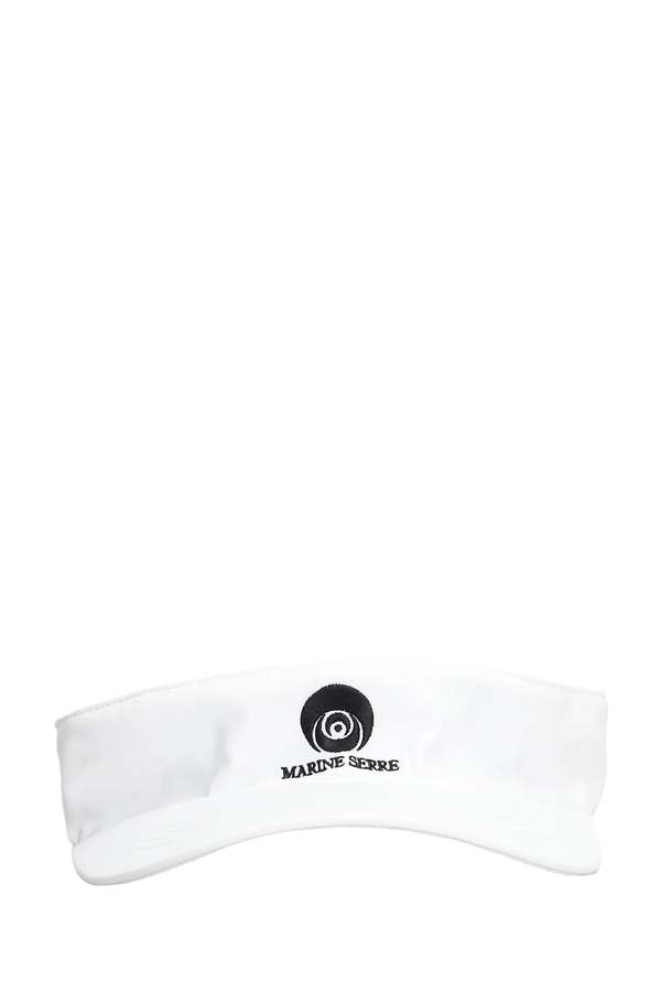 MARINE SERRE Moon Printed Athleisure Visor - Optical White
