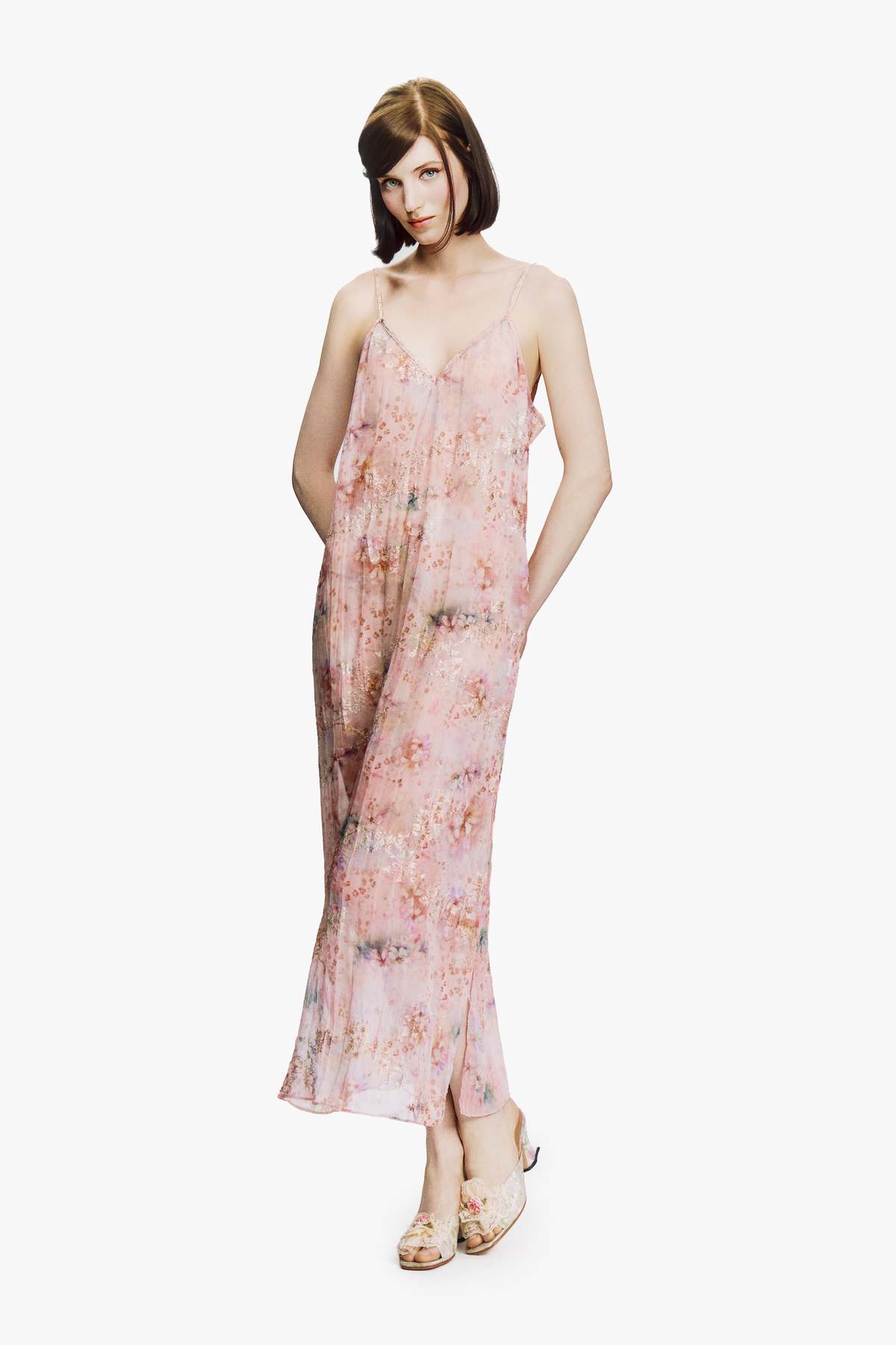 oasis pink floral dress Oasis Midi Dress - Pink Rio