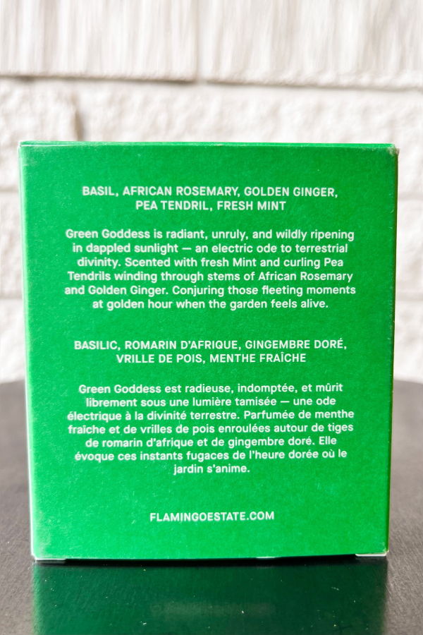 Flamingo Estate Green Goddess Candle 8 Oz