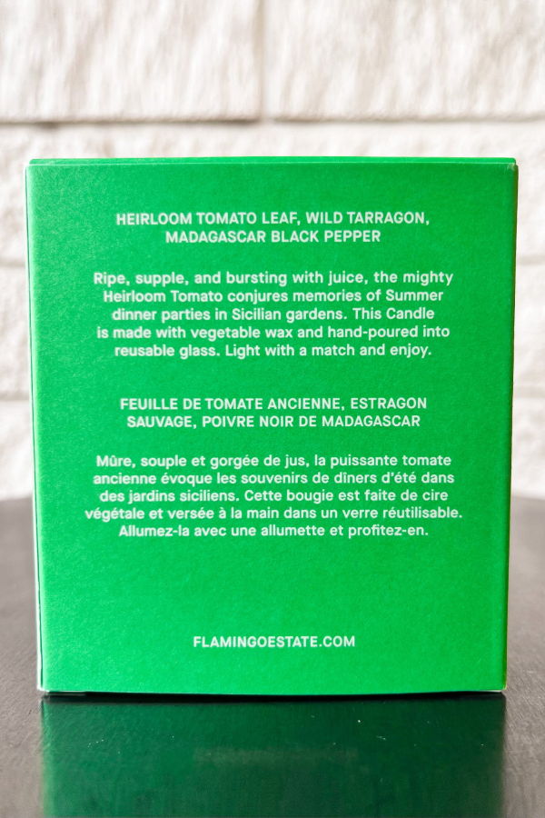 Flamingo Estate Heirloom Tomato Candle 8 Oz