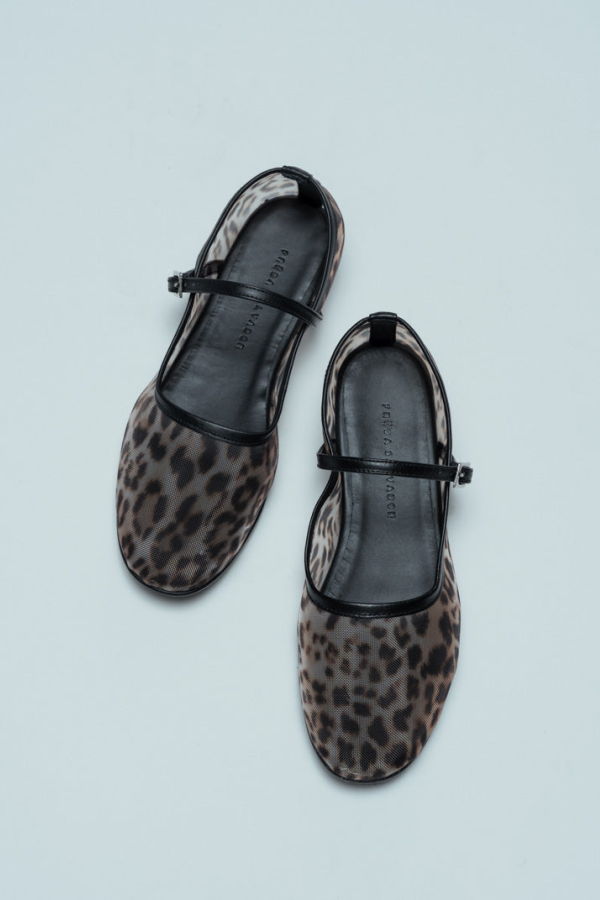 Freda Salvador Leopard Mesh Laurel Mary Jane